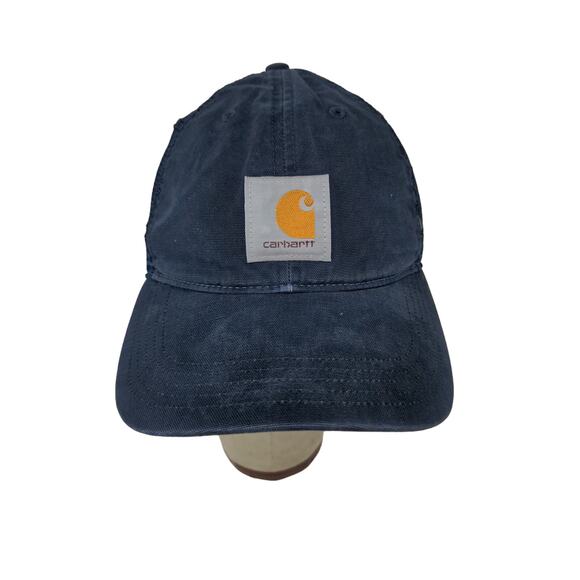 Carhartt Meshback Snapback Hat OSFA Blue Patch Logo Embroidered Spell Out - Picture 1 of 11